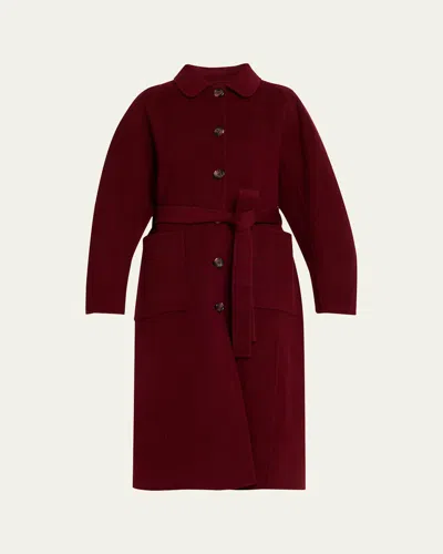 Ulla Johnson Sylvaine Flutter-sleeve Midi Dress In Burgundy