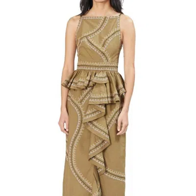 Ulla Johnson Sylvan Dress In Olive In Multi