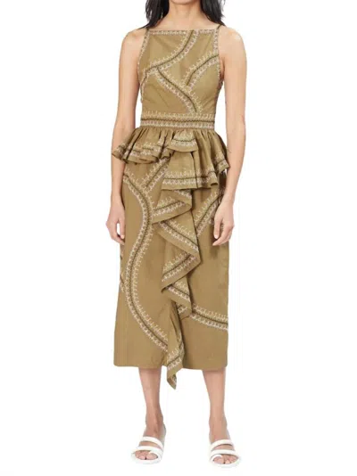 Ulla Johnson Sylvan Dress In Olive In Green
