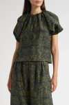 Ulla Johnson Talie Puff Sleeve Top In Green
