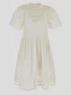 Ulla Johnson Sabrina Lace High Neck A-line Mini Dress In White