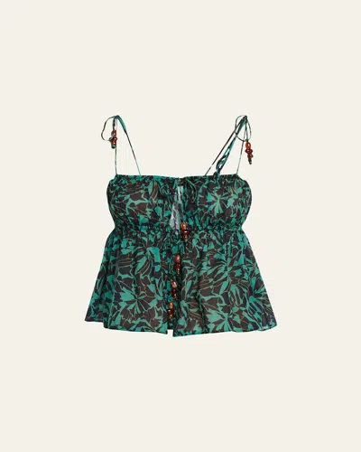 Ulla Johnson Tallulah Coverup Top Neptune In Green