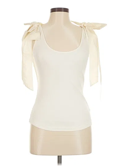 Pre-owned Ulla Johnson Tank Top Ivory Tie Neck Tops In White