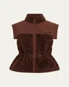 Ulla Johnson Tariet Drawstring Teddy Fleece Vest In Brown