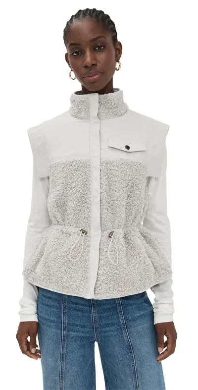 Ulla Johnson Tariet Teddy Fleece Vest Slate In Gray
