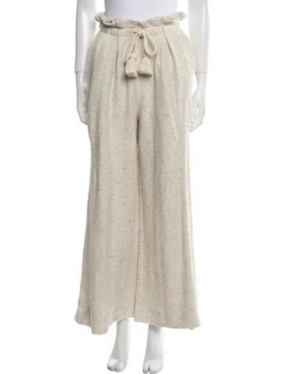 Pre-owned Ulla Johnson Tassel Accents Sweatpants In Neutral