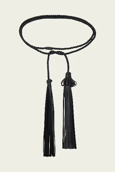 Ulla Johnson Tassel Belt In Noir In Black