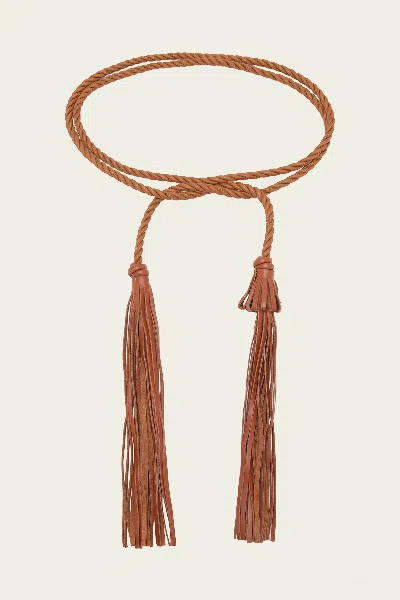 Ulla Johnson Tassel Belt In Sierra In Brown