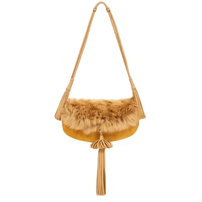 Ulla Johnson Tassel Flap Bag In Lotus In Brown