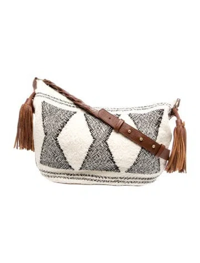 Pre-owned Ulla Johnson Terry Cloth Shoulder Bag In White