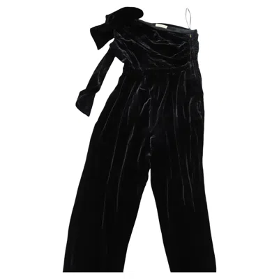 Pre-owned Ulla Johnson Tess One Shoulder Jumpsuit In Black Velvet