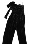 Ulla Johnson Tess One Shoulder Jumpsuit In Black Velvet In Black