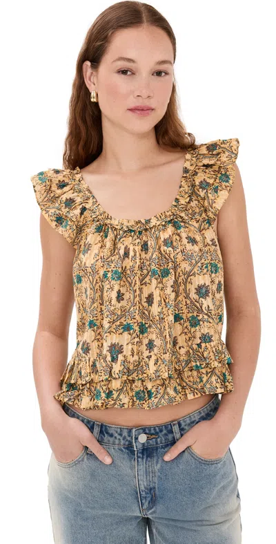 Shop Ulla Johnson Dayly Blouse In Yellow