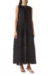 Ulla Johnson Thalia Cover-up Maxi Dress In Noir In Black