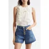 Ulla Johnson Thalia Ruffle Sleeveless Top In Pristine