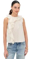 Ulla Johnson Thalia Sleeveless Top In Pristine In Pristine