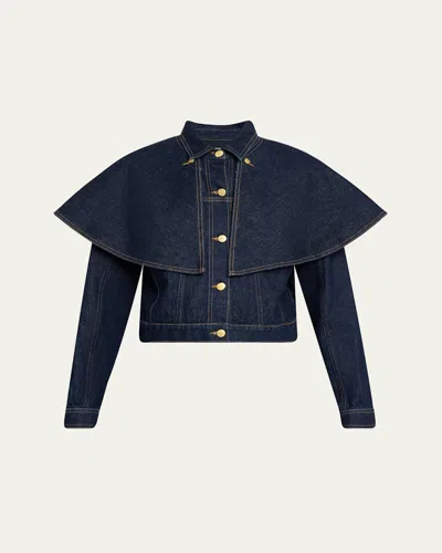 Ulla Johnson The Agata Denim Cape Jacket