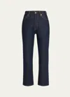Ulla Johnson The Agnes Cropped Straight-leg Denim Jeans In Tigris