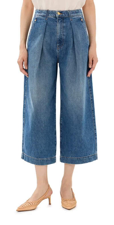 Ulla Johnson The April Jeans Danube Medium Indigo Wash In Blue