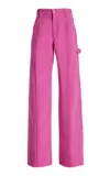 Ulla Johnson The Asher Rigid Low-rise Wide-leg Jeans In Pink