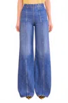 Ulla Johnson The Bianca Wide Leg Jean In Danube In Blue
