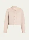 Ulla Johnson The Bobbi Cropped Cotton Denim Jacket In Dove