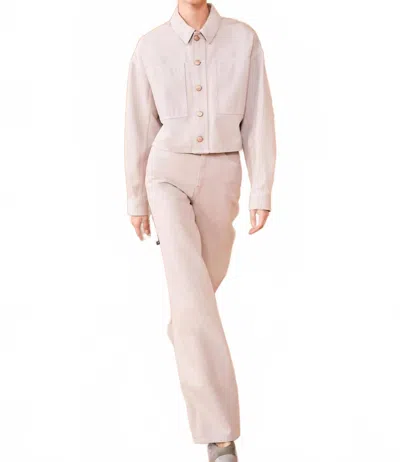 Ulla Johnson The Bobbi Denim Jacket In Dove In White