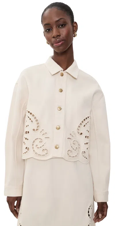 Ulla Johnson Long-sleeve Casual Jacket In Neutral