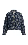 Ulla Johnson The Bobbi Jacquard Denim Jacket In Multi