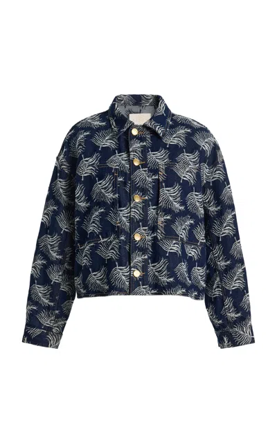 Ulla Johnson The Bobbi Jacquard Denim Jacket In Multi