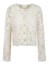 Ulla Johnson Caris Cropped Guipure Lace Jacket In White