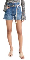 Ulla Johnson The Charlotte Shorts Danube Medium Indigo Wash In Danube Medium Indigo Wash