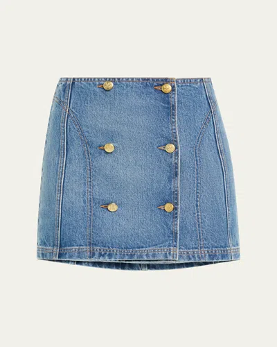 Ulla Johnson The Clara Denim Mini Skirt In Blue