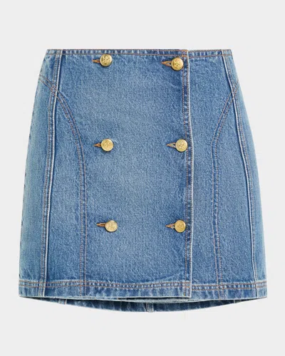 ULLA JOHNSON THE CLARA DENIM MINI SKIRT
