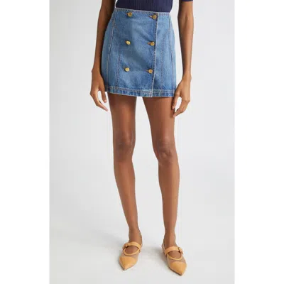 Ulla Johnson The Clara Denim Miniskirt In Blue