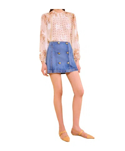 Ulla Johnson The Clara Mini Denim Skirt In Blue
