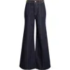 Ulla Johnson The Delphine High Waist Wide Leg Jeans In Blue