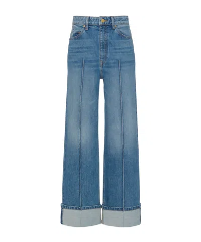 Ulla Johnson The Genevieve Stretch Pintuck Jean In Blue