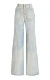 Ulla Johnson The Gwynne Rigid High-rise Wide-leg Jeans In Light Blue