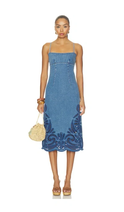Ulla Johnson The Jane Eyelet Denim Dress In River