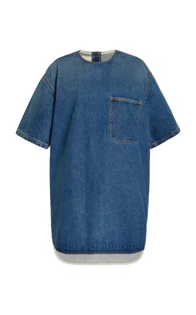 Ulla Johnson The Joan Denim T-shirt Mini Dress In Medium Wash