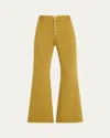 Ulla Johnson The Lou Button Fly Flare Jeans