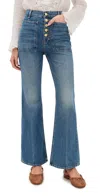 Ulla Johnson The Lou Button Up Jeans Danube In Blue