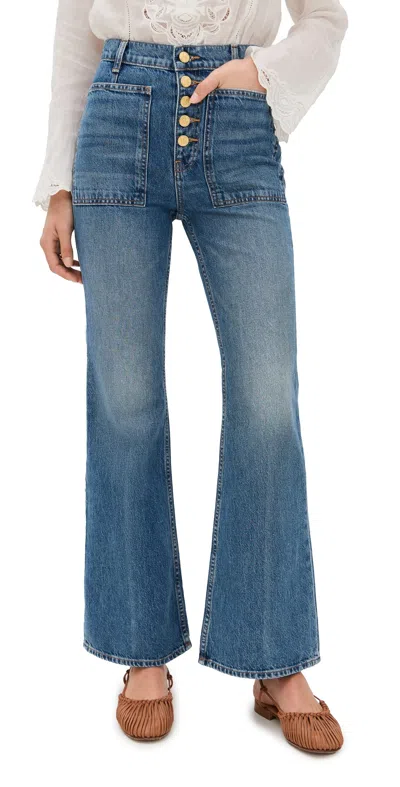 Ulla Johnson The Lou Button Up Jeans Danube In Blue