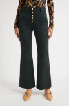 Ulla Johnson The Lou High Waist Flare Jeans In Green