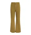 Ulla Johnson The Lou Button Fly Flare Jeans In Yellow