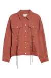 Ulla Johnson The Naomi Denim Trucker Jacket In Brown