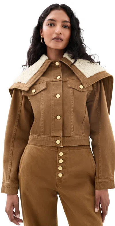 Ulla Johnson The Sybil Denim Jacket Umber