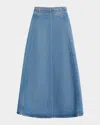 Ulla Johnson The Uma Denim Midi Skirt