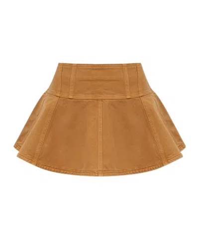 Ulla Johnson The Vera Denim Miniskirt In Brown